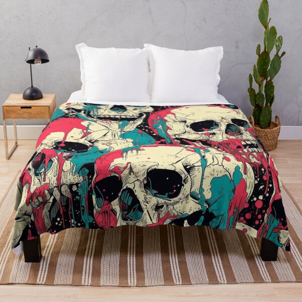 Item preview, Tiled Dripping Skulls Pattern designed and sold by dcrc.