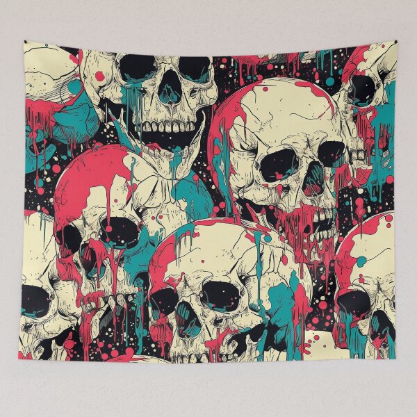 Item preview, Tiled Dripping Skulls Pattern designed and sold by dcrc.