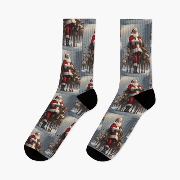 Item preview, Santa Clause and His Reindeers designed and sold by TheDarkWardrobe.