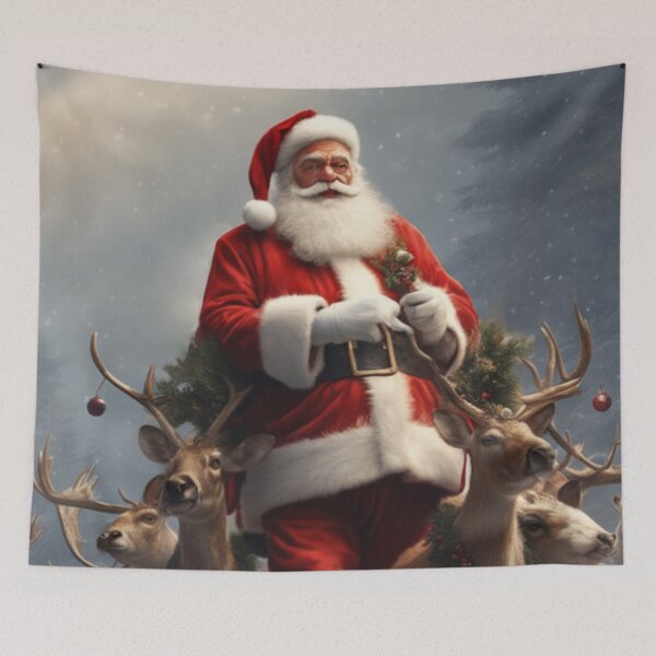 Item preview, Santa Clause and His Reindeers designed and sold by TheDarkWardrobe.