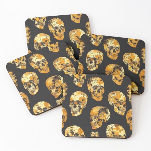 Item preview, Tiled Golden Skull Pattern designed and sold by dcrc.