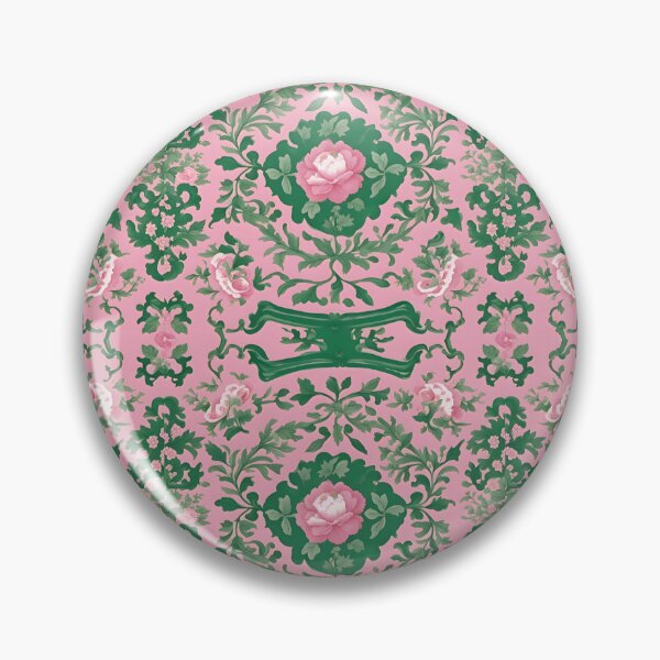 Item preview, Pink and green toile de jouy designed and sold by SophieClimaArt.