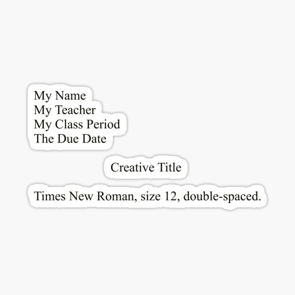 Item preview, MLA Format designed and sold by Dlash.