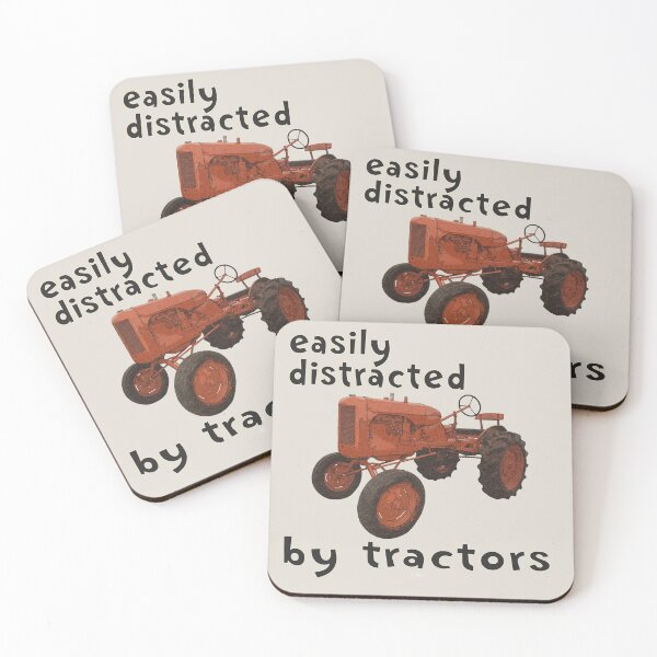 Item preview, easily distracted by tractors designed and sold by SEADOGPRINTS.