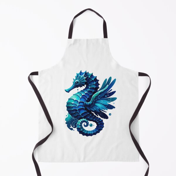 Item preview, Vibrant Blue Seahorse Digital Illustration designed and sold by mymagicstoreus.