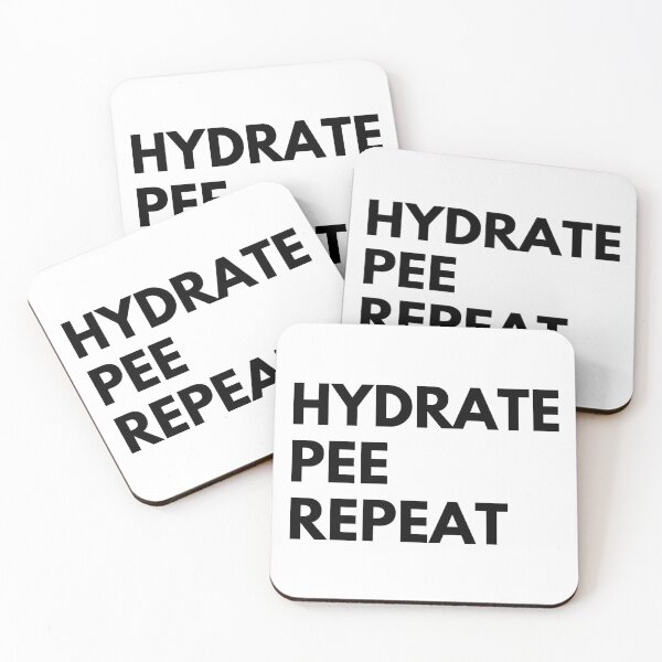 Item preview, Hydrate Pee Repeat - Water Routine Humor - black designed and sold by Ingridpd.