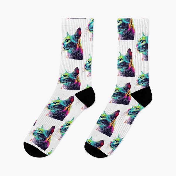 Item preview, Bigotes de neón: el retrato pop art del Cybercat designed and sold by geodedebit.