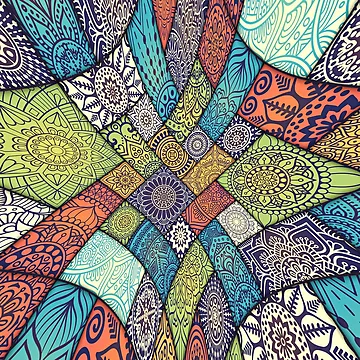 Artwork thumbnail, Colorful Patchwork Pattern Design by Vicky021