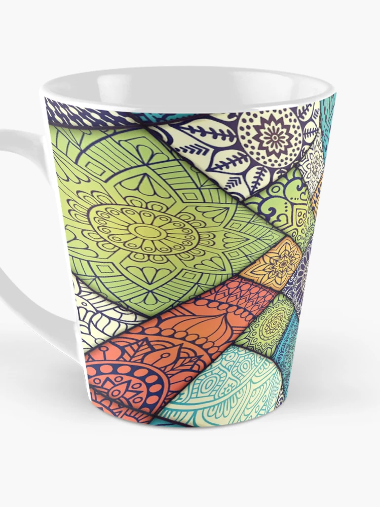 Thumbnail 3 of 4, Coffee Mug, Colorful Patchwork Pattern Design designed and sold by Vicky021.