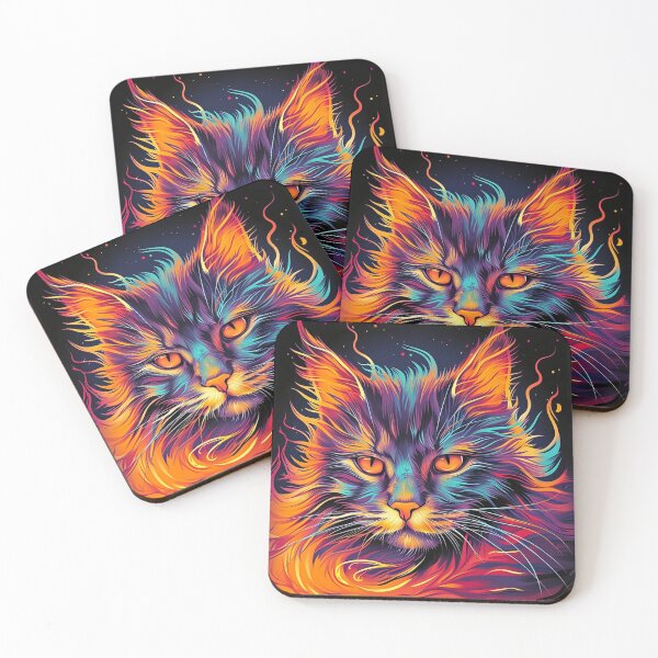 Item preview, Inferno Purr: The Mystical Fire Cat designed and sold by geodedebit.