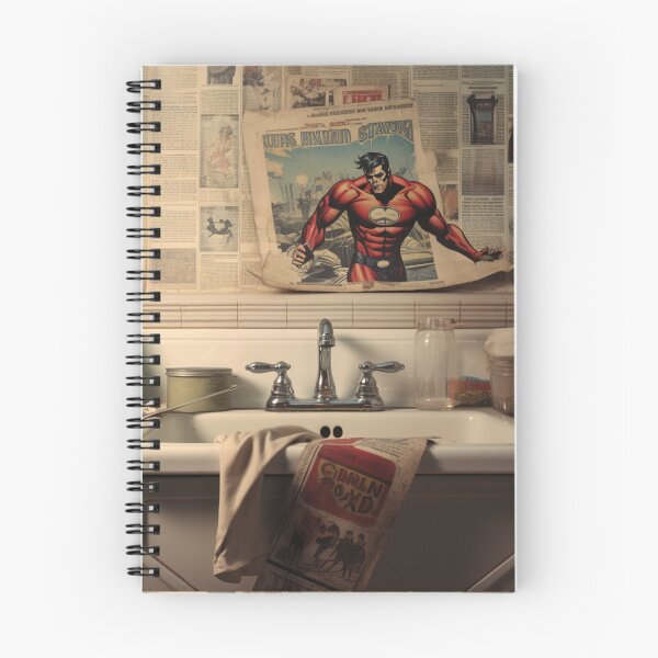 Item preview, Vintage Superhero in a newspaper clipping designed and sold by liana campbell.