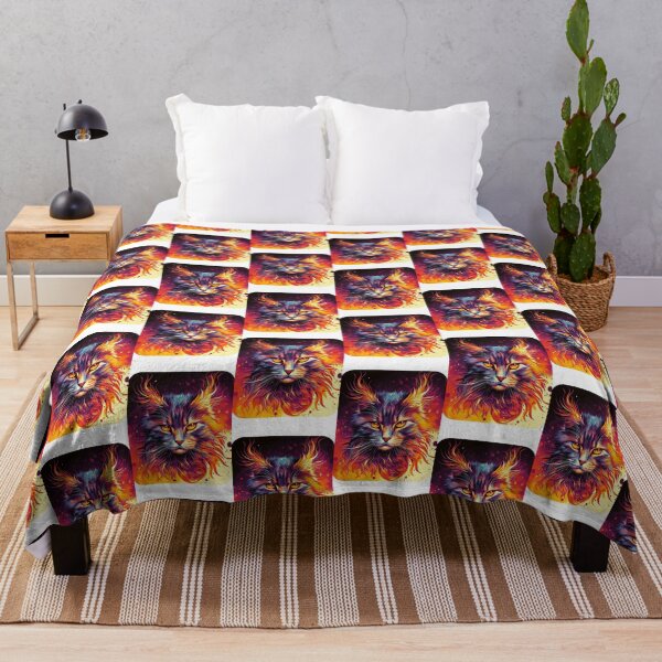 Item preview, Inferno Purr: The Mystical Fire Cat designed and sold by geodedebit.