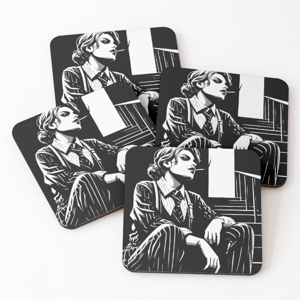Item preview, Noir Crime Woman Sits on the Stairs designed and sold by RESToRAPTOR.