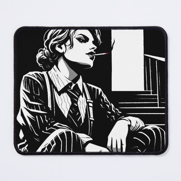 Item preview, Noir Crime Woman Sits on the Stairs designed and sold by RESToRAPTOR.