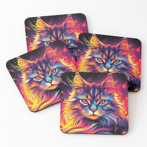 Item preview, Inferno Purr: The Mystical Fire Cat designed and sold by geodedebit.