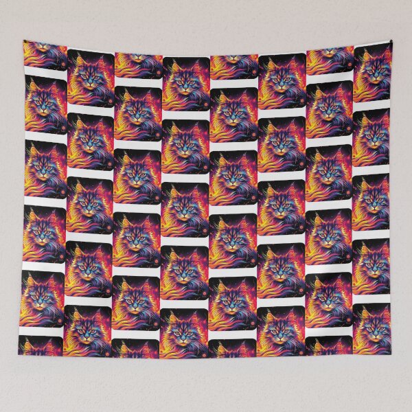 Item preview, Inferno Purr: The Mystical Fire Cat designed and sold by geodedebit.