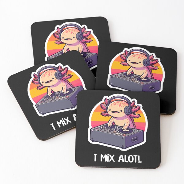 Item preview, Cute Axolotl DJ Music Pun   designed and sold by DinoKate.