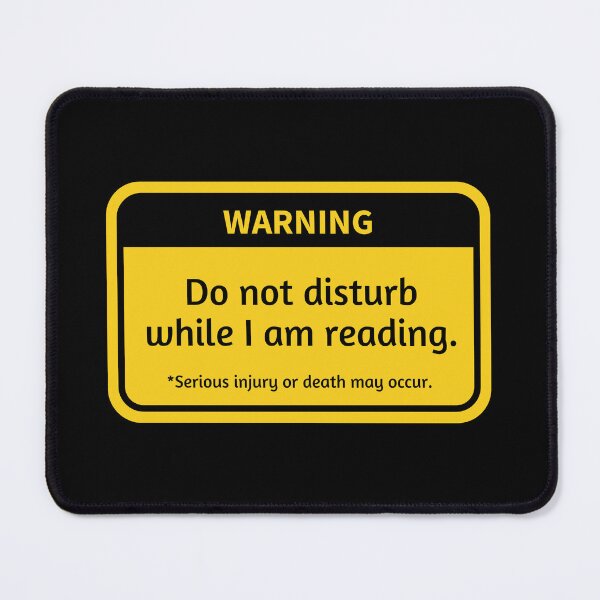 Item preview, Warning Do Not Disturb While I'm Reading Book Aesthetic Book Lover Sayings  designed and sold by BookishSerena.