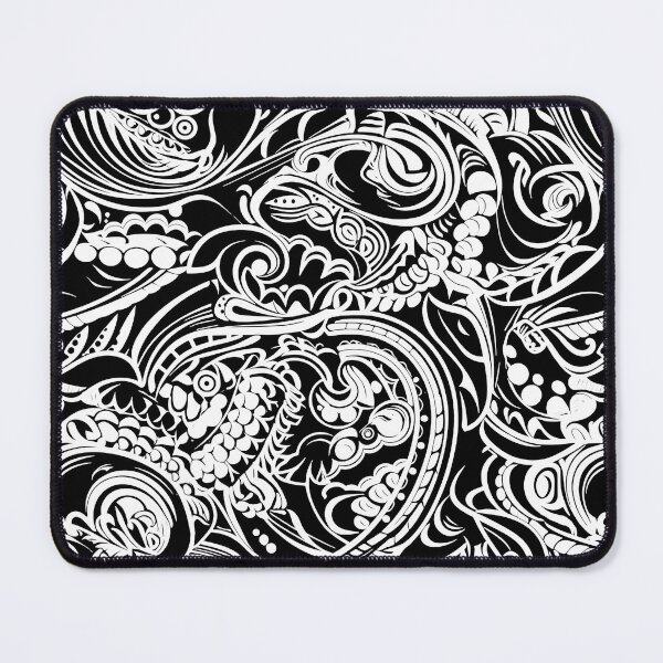 Item preview, Black and White Fancy Pattern 01  designed and sold by JoanNinjaHen.