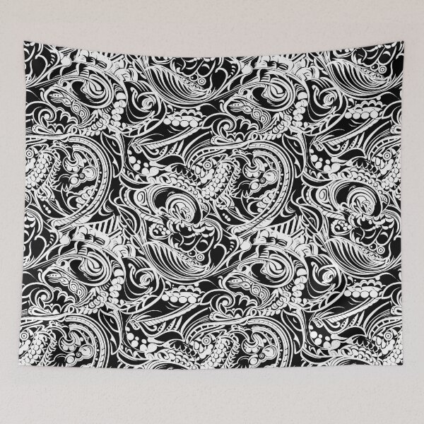 Item preview, Black and White Fancy Pattern 01  designed and sold by JoanNinjaHen.