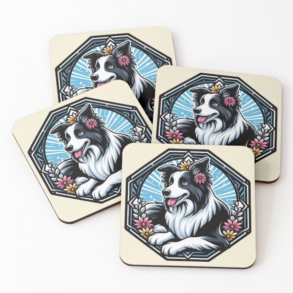 Item preview, Border Collie Black And White Prick Ear Herding Dog Daisy designed and sold by CoffeeIsATrip.