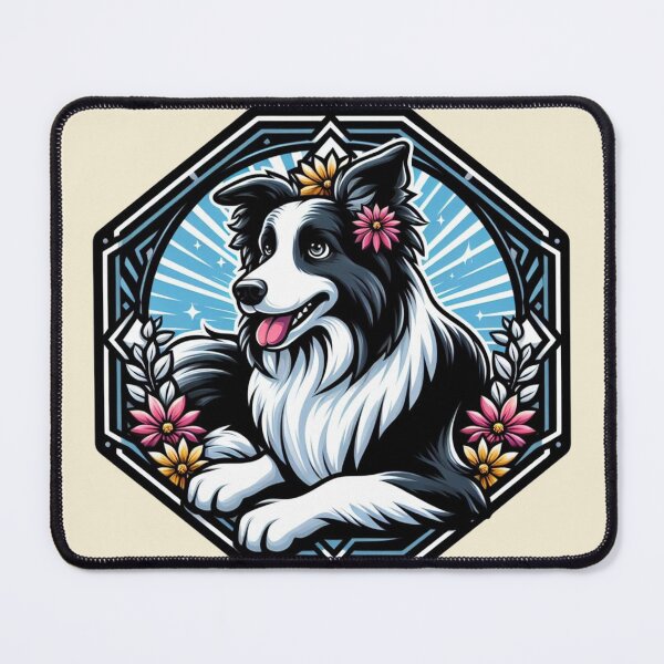Item preview, Border Collie Black And White Prick Ear Herding Dog Daisy designed and sold by CoffeeIsATrip.