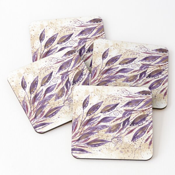 Item preview, Purple Majesty - Intuitive abstract watercolour painting in purple and gold designed and sold by klbailey.
