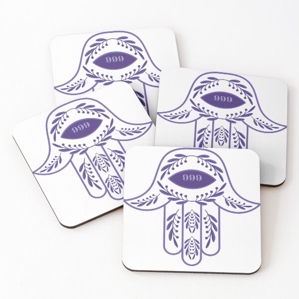 Item preview, 999 Angel Number Purple Hamsa Hand designed and sold by hamsasoul.