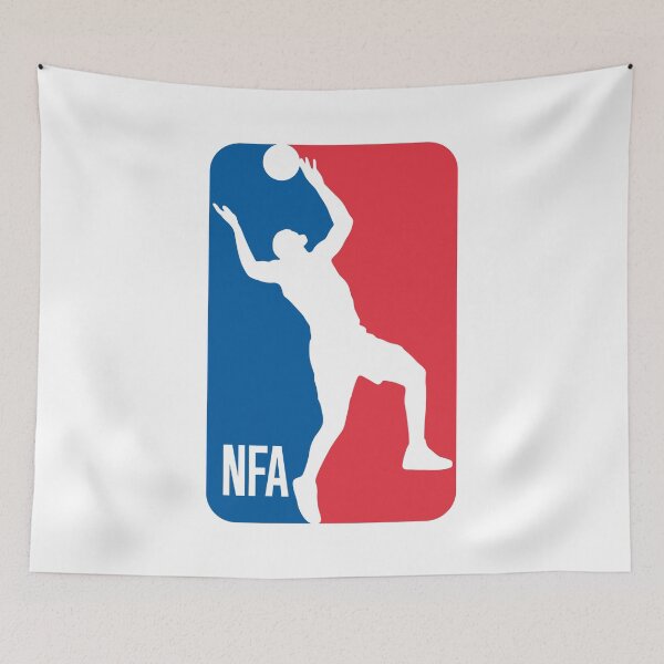 Item preview, Leflop - Lebron James Flopping - NBA NFA Logo Parody V2 designed and sold by sticker-stacker.