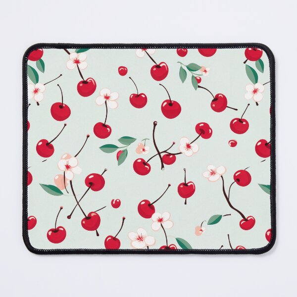 Item preview, Cherry and blossom on white background designed and sold by Rebelka.