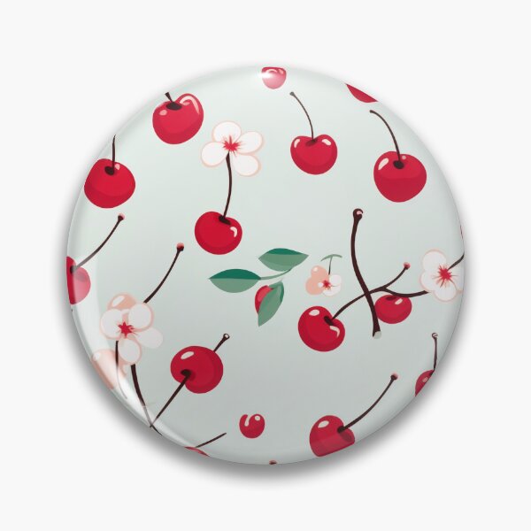 Item preview, Cherry and blossom on white background designed and sold by Rebelka.
