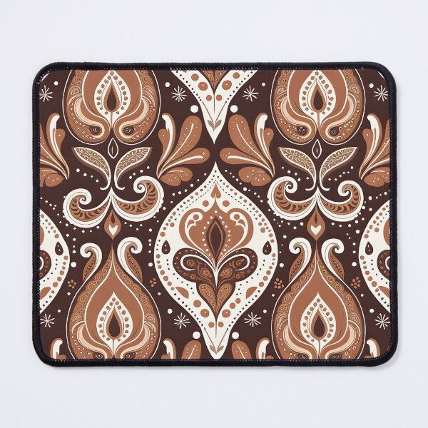 Item preview, Mid Century Modern  Boho Paisley Pattern  Brown designed and sold by Prints and Lifestyle.