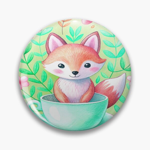 Item preview, Fox in Teacup Serenity designed and sold by CutesyKoala.