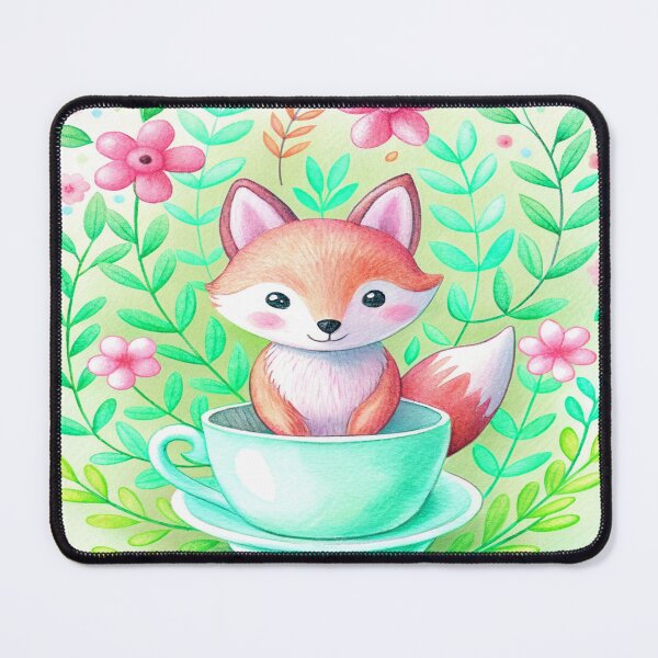 Item preview, Fox in Teacup Serenity designed and sold by CutesyKoala.