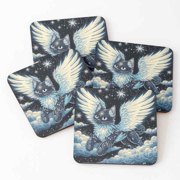 Item preview, Heavenly Whiskers: The Angel Cat designed and sold by geodedebit.