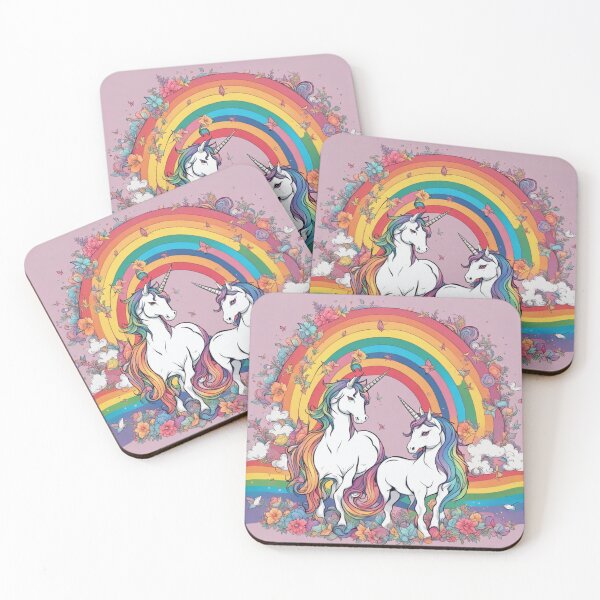 Item preview, Unicorns with a rainbow designed and sold by JackFreestone.