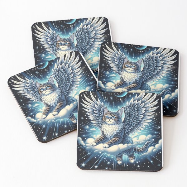 Item preview, Heavenly Whiskers: The Angel Cat designed and sold by geodedebit.