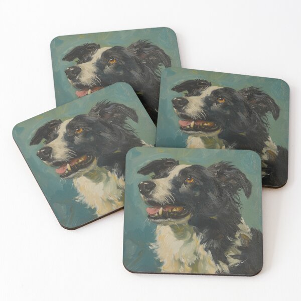 Item preview, Border Collie Painting designed and sold by WarpWeft.