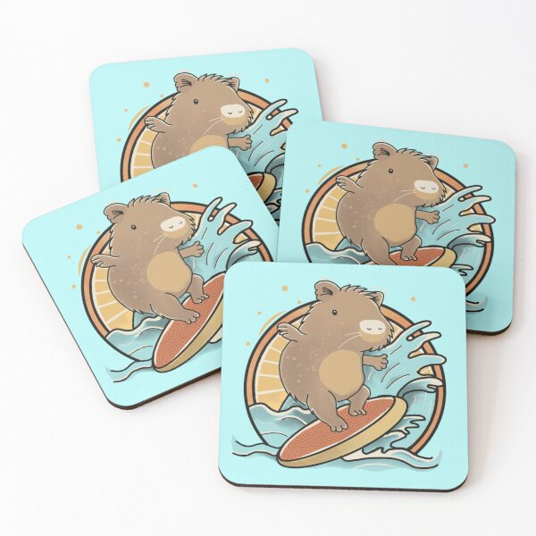 Item preview, Cute Capybara Surfing at the Beach designed and sold by EclipseThreads.