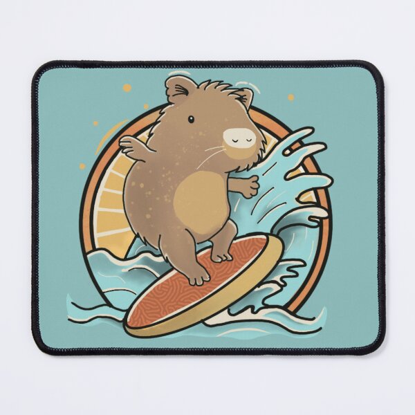 Item preview, Cute Capybara Surfing at the Beach designed and sold by EclipseThreads.