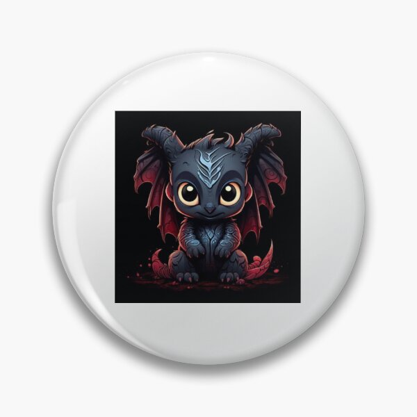 Aperçu de l'œuvre Bébé dragon gris foncé, bleu et rouge créée et vendue par ForwardMove.