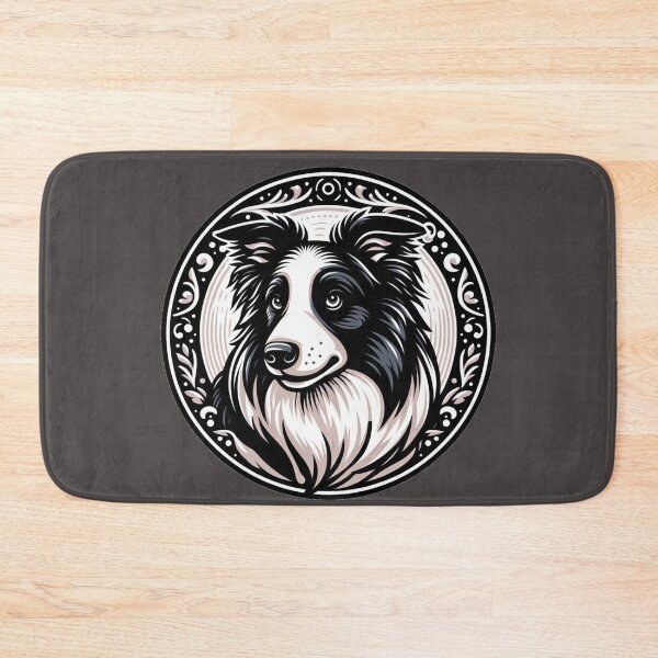 Item preview, Border Collie Black And White Herding Dog Cartoon Illustration designed and sold by CoffeeIsATrip.