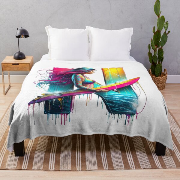 Item preview, graffiti surfer, surfer t shirt, nautical sticker art, urban art, tropical art designed and sold by KreativeSouls.