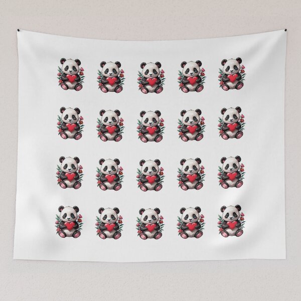Item preview, Panda Heart Set of 20 designed and sold by PrettyfulStuff.