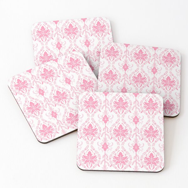 Item preview,  white-pink damask pattern for wallpaper and curtains designed and sold by fuzzyfox.