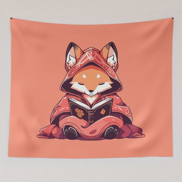 Item preview, Red Mage Fox Reading A Book designed and sold by SweetClicks123.