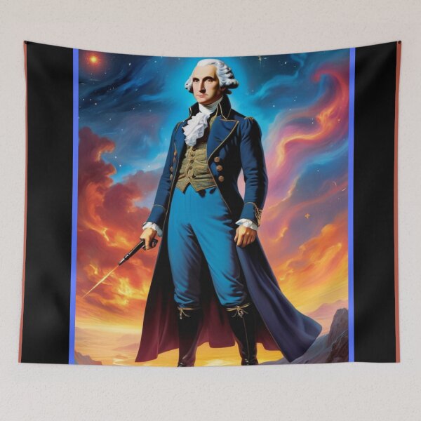 Item preview, GEORGE WASHINGTON-VIOLET FIRE FANTASY ART designed and sold by PatriotCat.