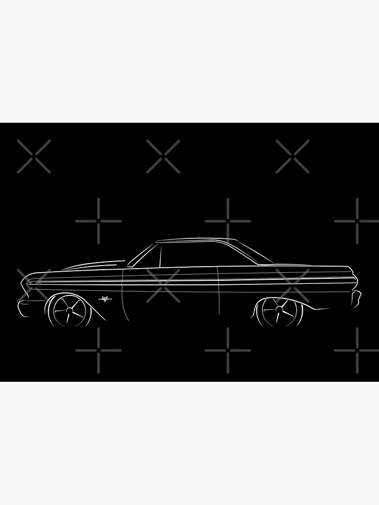1965 Ford Falcon - profile stencil, white by mal-photography