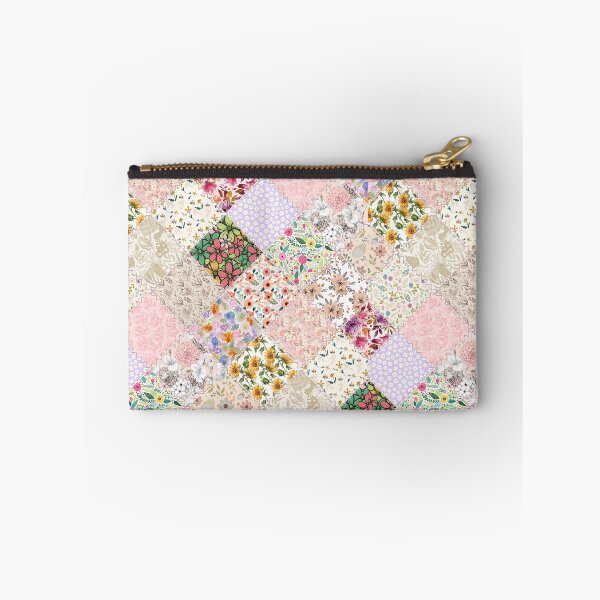 Item preview, Floral patchwork on the diagonal with stitching designed and sold by PrintNTeeCo.