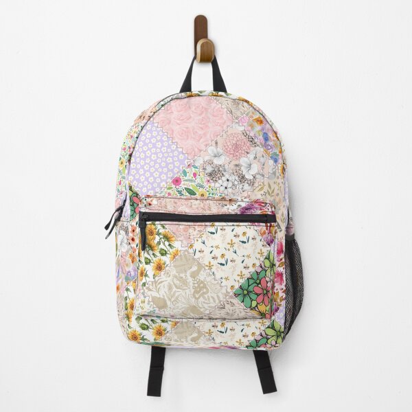 Item preview, Floral patchwork on the diagonal with stitching designed and sold by PrintNTeeCo.